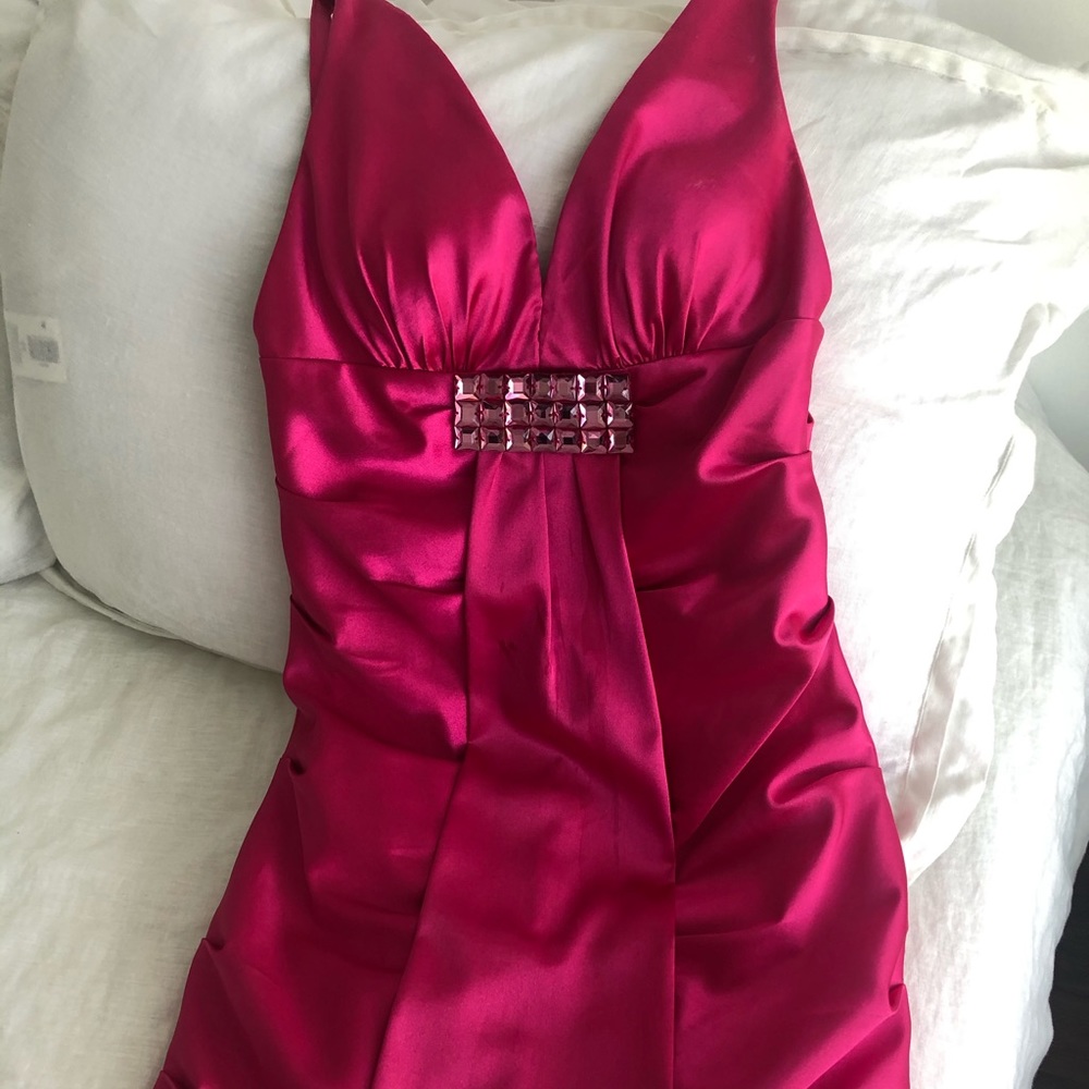 Hot pink cocktail dress